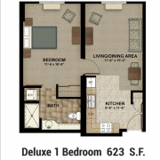 Floor Plan Deluxe 1 Bed