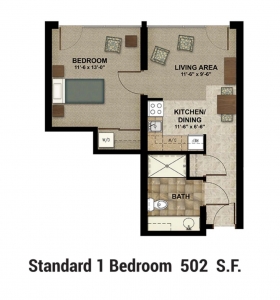 Floor Plan 1 Bed