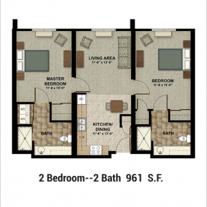 Floor Plan 2 Bedroom